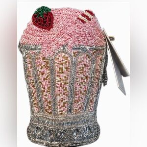 NWT Beaded Pink Milkshake Bag Strawberry Milkshake Bag Shake it up Milkshake bag